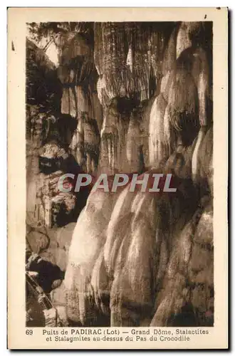 Puits de padirac Cartes postales Grand dome Stalactites et stalagmites