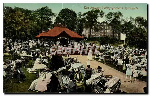 Grande Bretagne Great BRitain Cartes postales Tea houses Gardens Harrogate