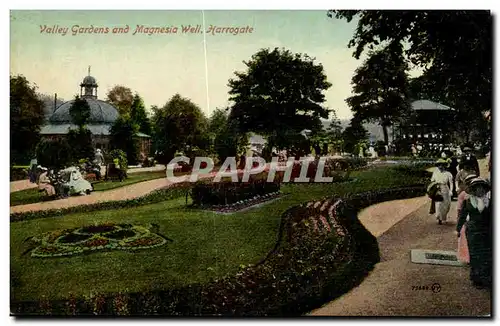 Grande Bretagne Great BRitain Cartes postales Valley gardens and Magnesia Well s Harrogate