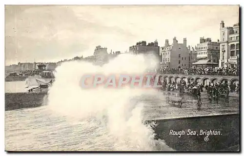 Grande Bretagne Great BRitain Brighthon Cartes postales Rough sea