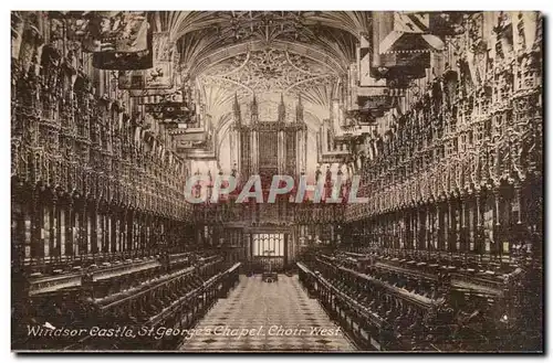 Grande Bretagne Great BRitain Cartes postales Windsor castle St Georges&#39 chapel Chair West