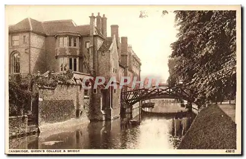 Grande Bretagne Great BRitain Cartes postales Cambridge Queen&#39s college and bridge