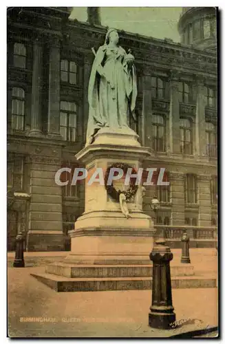 Grande Bretagne Great BRitain Cartes postales Queen Victoria statue Birmingham