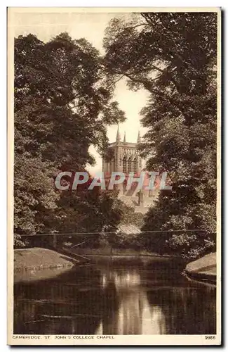 Grande Bretagne Great BRitain Ansichtskarte AK Cambridge St John&#39s college