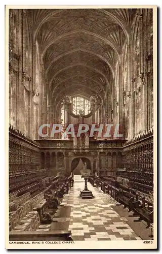 Grande Bretagne Great BRitain Ansichtskarte AK King&#39s ollege chapel (orgue)