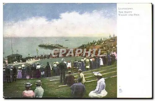 Grande Bretagne Great BRitain Cartes postales Llandudno The happy valley and pier