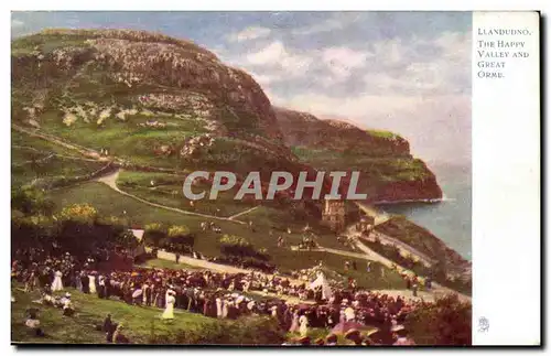 Grande Bretagne Great Britain Ansichtskarte AK llandudno The happy valley and great Orme