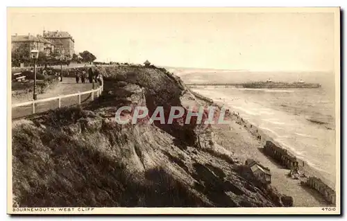 Grande Bretagne Cartes postales Bournemouth West cliff