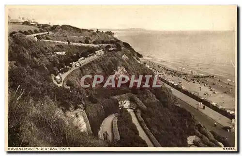 Grande Bretagne Cartes postales Bournemouth Zig zag path