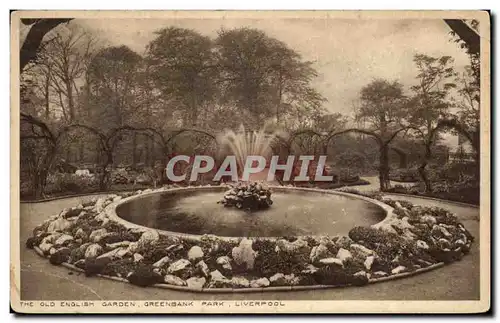 Great Britain Cartes postales The old English garden Greenbank Park Liverpool