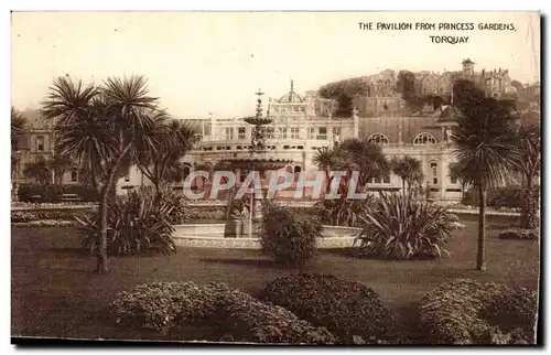 Great Britain Cartes postales Torquay The pavilion from Princess Gardens