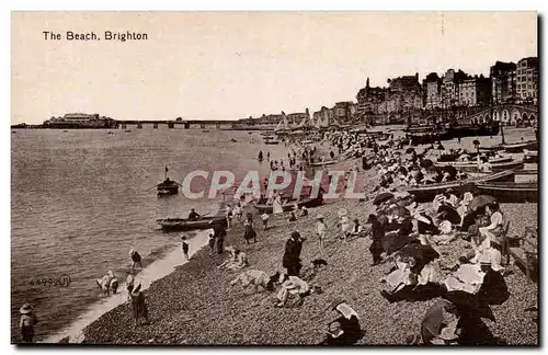 Great Britain Ansichtskarte AK The beach Brigthon