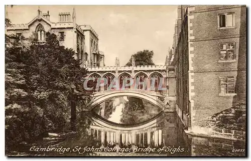 Great Britain Ansichtskarte AK Cambridge St John&#39s college Bridge of sighs