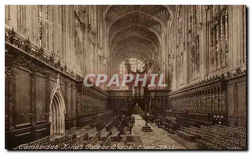 Great Britain Cartes postales Cambridge King&#39s college Choir West