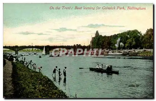 Great Britain Cartes postales On the Trent Boat leaving for Colwick Park Nottingham