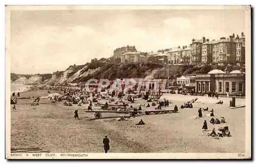 Great Britain Cartes postales Sands and West cliff Bournemouth