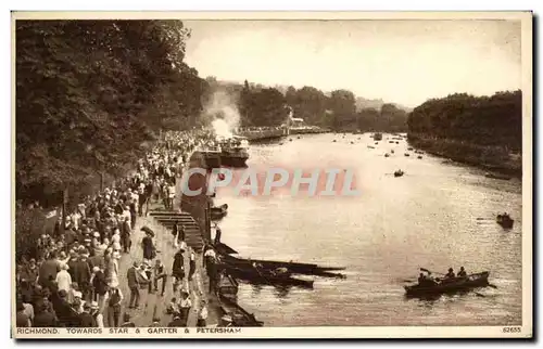 Great Britain Cartes postales Richmond Towards star and Garter And Petersham