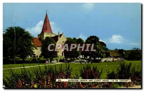 Great Britain Moderne Karte Alfriston church and Clergy House sham