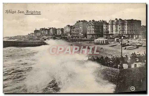 Grande Bretagne Great BRitain Cartes postales Rough sea Brigthon
