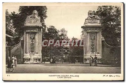 Grande Bretagne Grande Bretagne Cartes postales Hampton Court Palace Lion gates