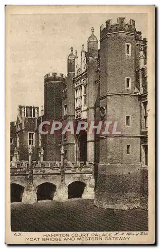 Grande Bretagne Grande Bretagne Cartes postales Hampton Court Palace Moat Bridge and western gateway