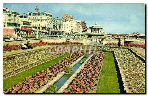 Grande Bretagne Grande Bretagne Ansichtskarte AK The sunken gardens Sea Front Brighton
