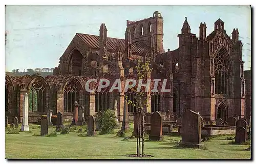 Grande Bretagne Great Britain Melrose Abbey Ansichtskarte AK