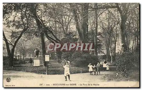 Boulogne sur Seine - Le Parc de la Mairie - Ansichtskarte AK