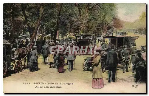 Paris 16 arrondissement - Bois de Boulogne - Allee des Acacias automobile - Cartes postales