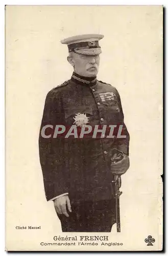 Grande Bretagne Great Britain Cartes postales General French Commandant l&#39armee anglaise