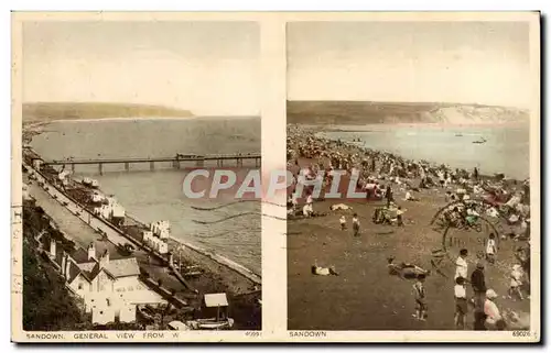 Grande Bretagne Great BRitain Ansichtskarte AK sandown General view from