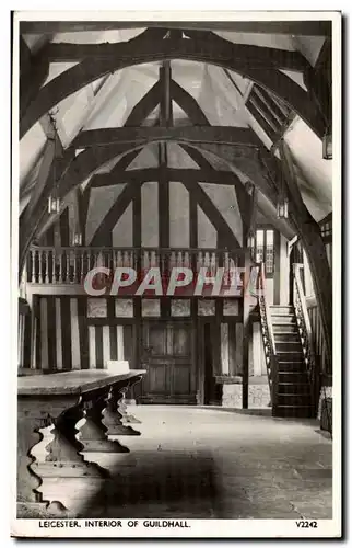 Grande Bretagne Great BRitain Ansichtskarte AK Leicester Interior of Guildhall