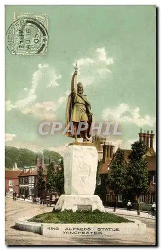 Grande Bretagne Great BRitain Ansichtskarte AK Kings alfreds Statue Winchester