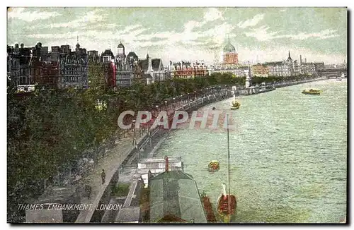 Grande Bretagne Great Britain Ansichtskarte AK Thames Embankment London Londres