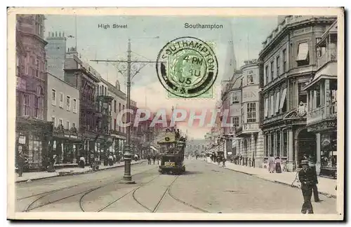 Grande Bretagne Great Britain Cartes postales High street Southampton