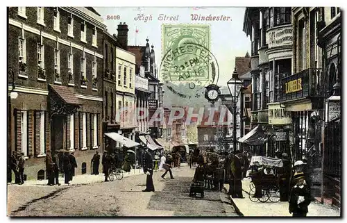 Grande Bretagne Great Britain Cartes postales High street Winchester