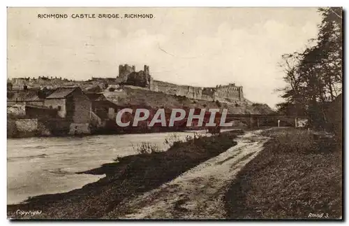 Grande Bretagne Great Britain Ansichtskarte AK Richmond castle Bridge