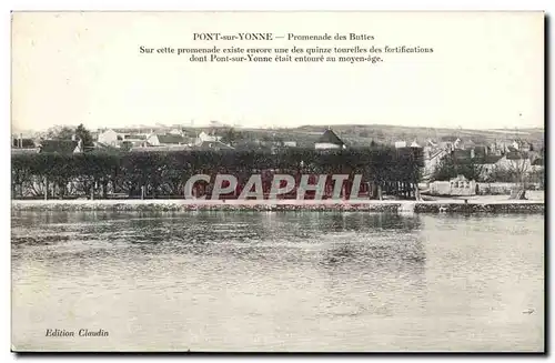 Pont sur Yonne Ansichtskarte AK promenade des buttes