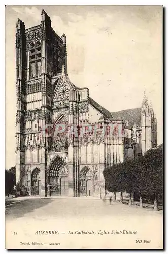 Auxerre Cartes postales la cathedrale Eglise Saint Etienne