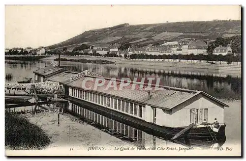 Joigny Cartes postales Le quai de Paris et la cote Saint Jacques