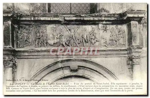 Joigny Cartes postales Cartouche de l'eglise Saint Andre