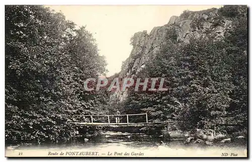 Route de Pontaubert Ansichtskarte AK Le pont des gardes