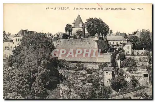 Avallon Cartes postales Anciens remparts et la tour Beurdelaine