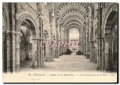 Vezelay Cartes postales Eglise de la madeleine Vue d&#39ensemble de la nef