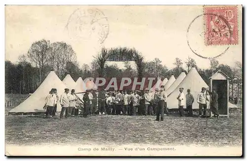 Camp de Mailly Ansichtskarte AK Vue d&#39un campement (militaria)