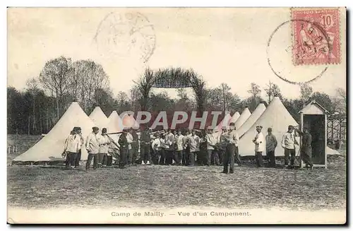 Camp de Mailly Cartes postales Vue d&#39un campement (militaria)