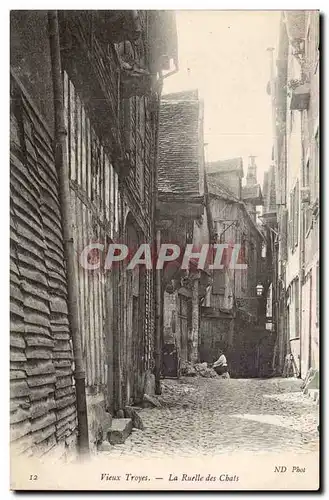 Vieux troyes Ansichtskarte AK la ruelle des chats