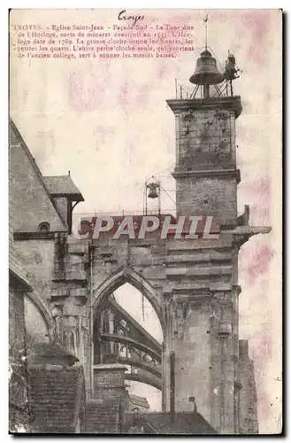 Troyes Cartes postales Eglise Saint Jean La tour dit de l&#39horloge