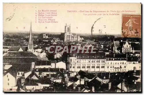 Troyes Ansichtskarte AK Vue generale prise de la madeleine