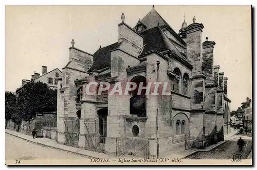 Troyes Cartes postales Eglise Saint nicolas